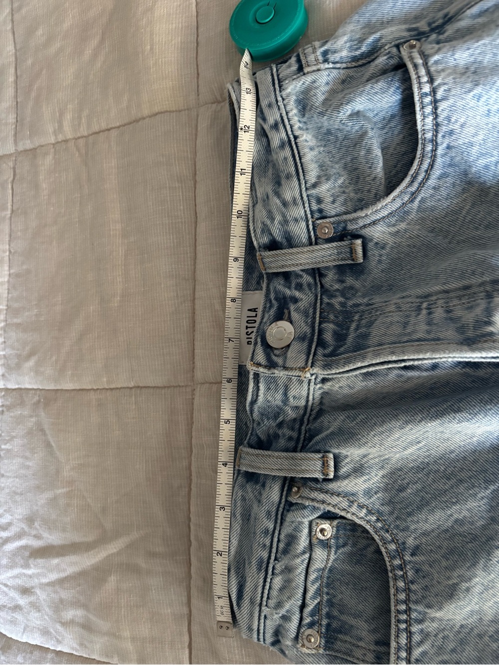 Pistola Tate High Rise Bowed Wide Leg Jean in Modena - Picture 3 of 5